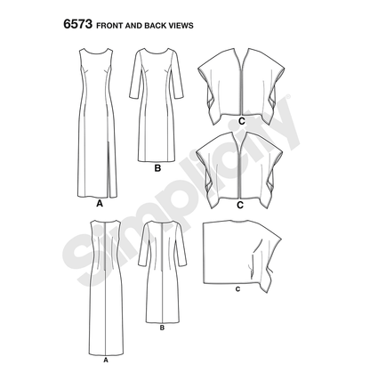 New Look N6573 sewing pattern envelope showing misses' princess seam dress