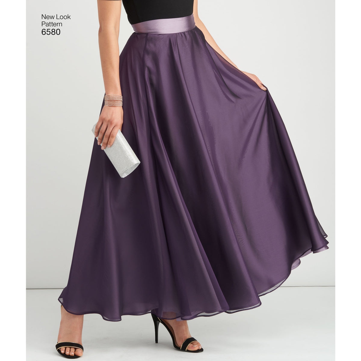 New Look N6580 sewing pattern envelope showing misses' skirt in three lengths