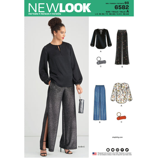 New Look N6582 sewing pattern envelope showing misses' day to evening outfit
