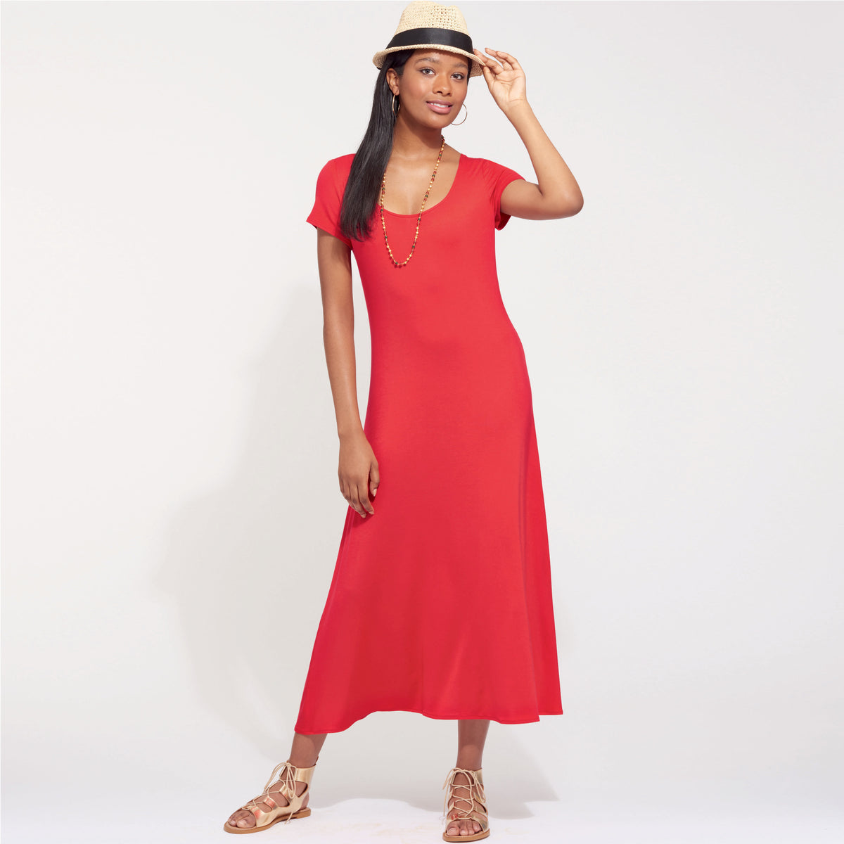 New Look N6597 sewing pattern envelope showing misses' knit dress