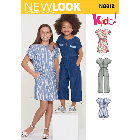 New Look N6612 sewing pattern envelope showing jumpsuit, romper and dress designs