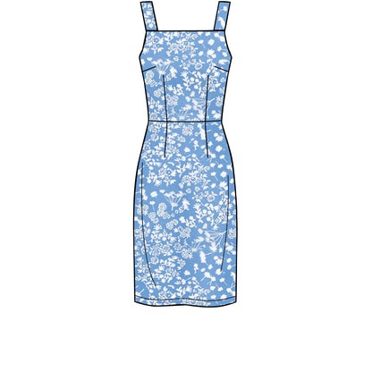 New Look N6615 sewing pattern envelope showing dresses designs