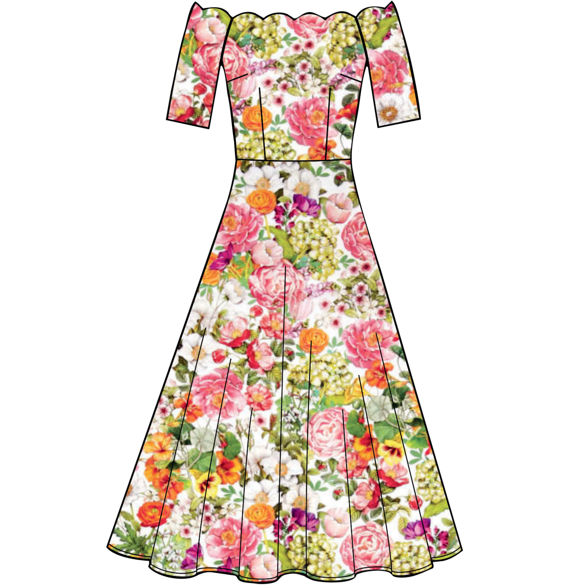 New Look N6615 sewing pattern envelope showing dresses designs