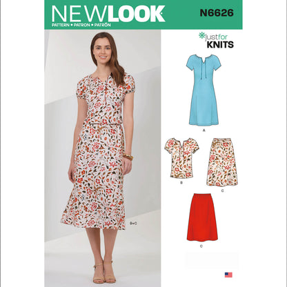 New Look N6626 sewing pattern envelope showing sportswear designs