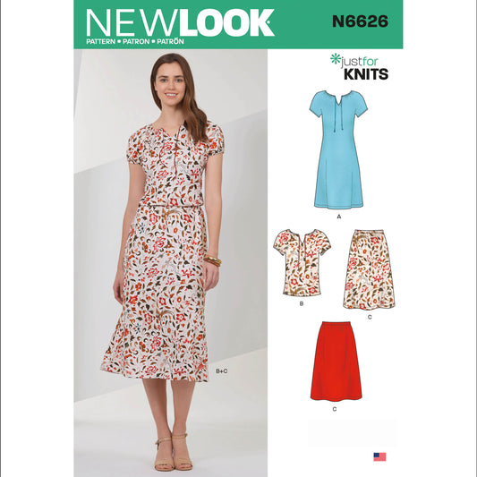 New Look N6626 sewing pattern envelope showing sportswear designs