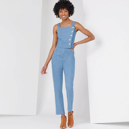 New Look N6627 sewing pattern envelope showing top, skirt and trousers designs