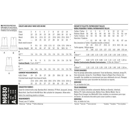 New Look N6630 sewing pattern envelope showing dresses designs