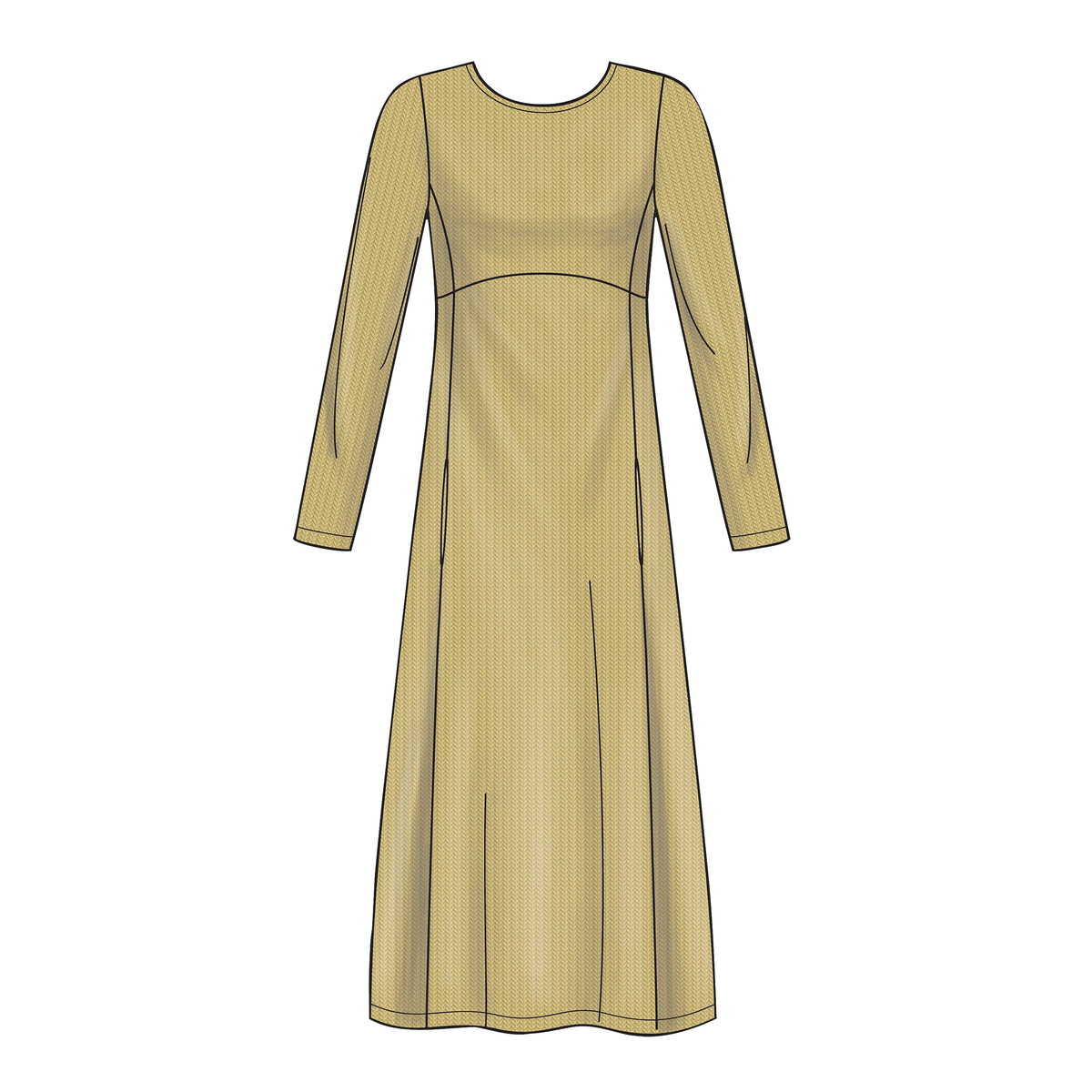 New Look N6632 sewing pattern envelope showing knit empire dress designs