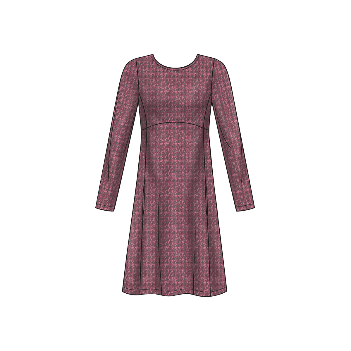 New Look N6632 sewing pattern envelope showing knit empire dress designs