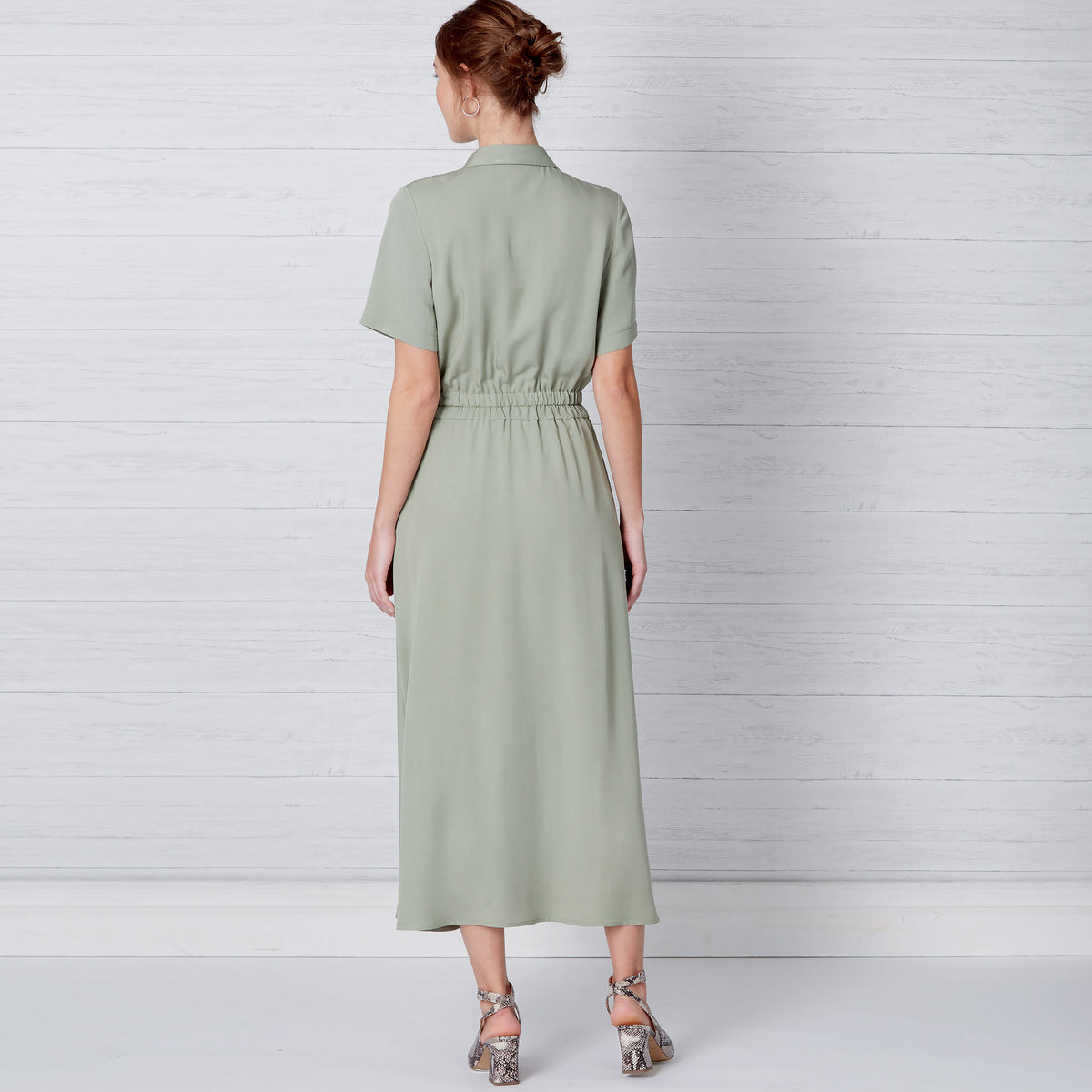 New Look N6651 sewing pattern envelope showing button-front dress designs