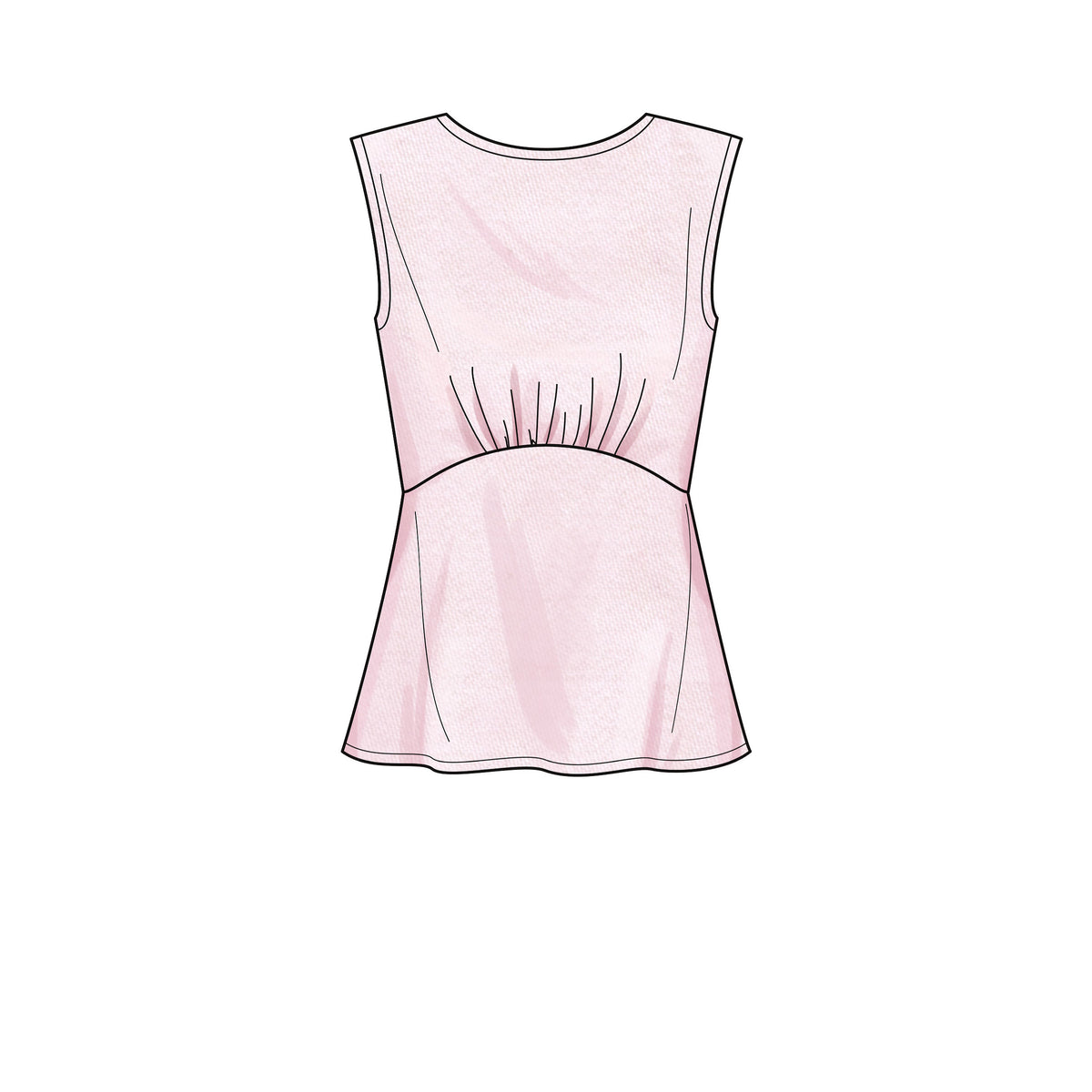 New Look N6656 sewing pattern envelope showing top with flared sleeves designs