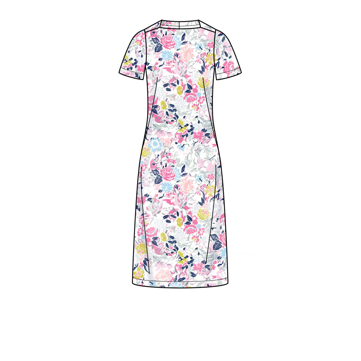 New Look N6667 sewing pattern envelope showing shift dresses designs