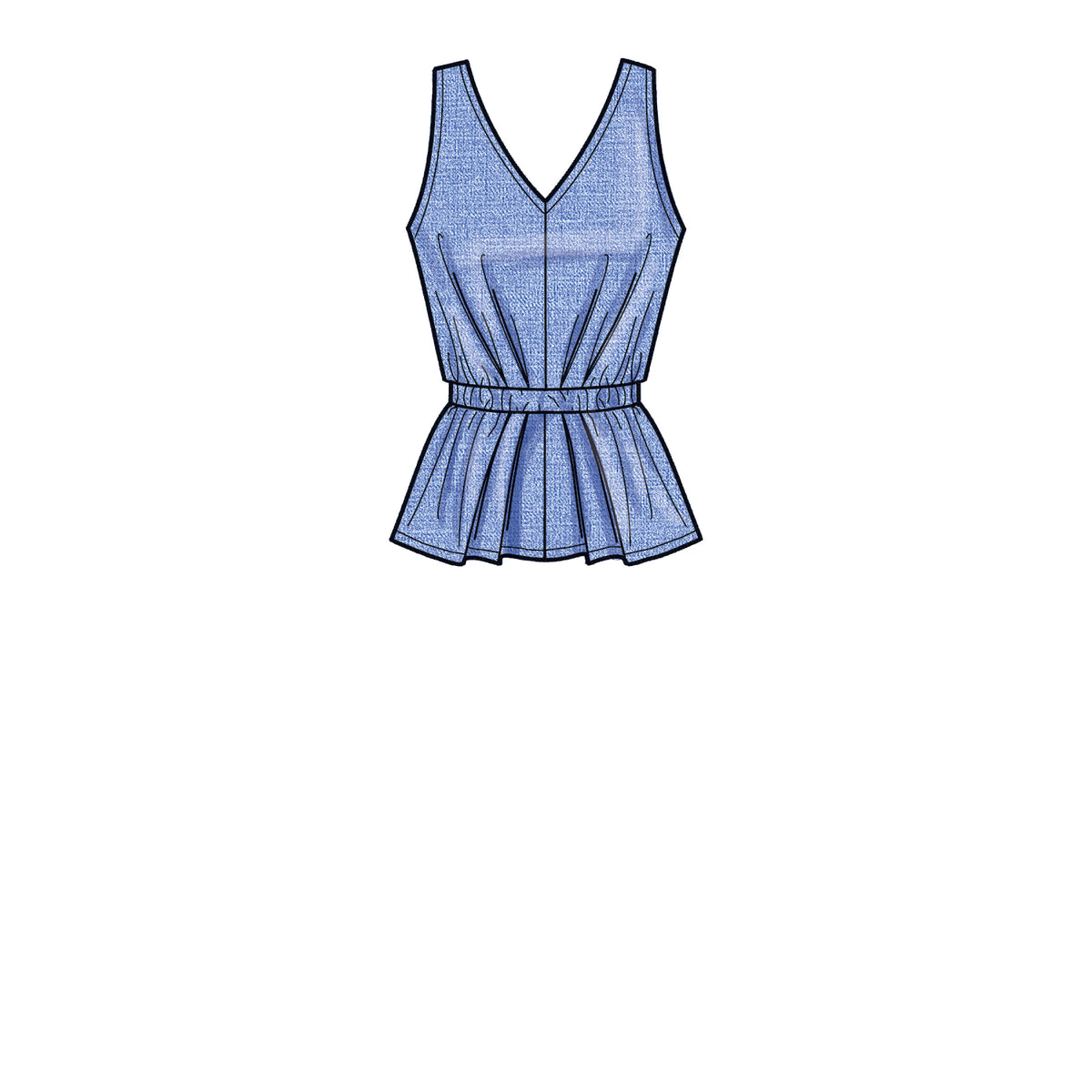 New Look N6668 sewing pattern envelope showing sleeveless top and flared skirt designs