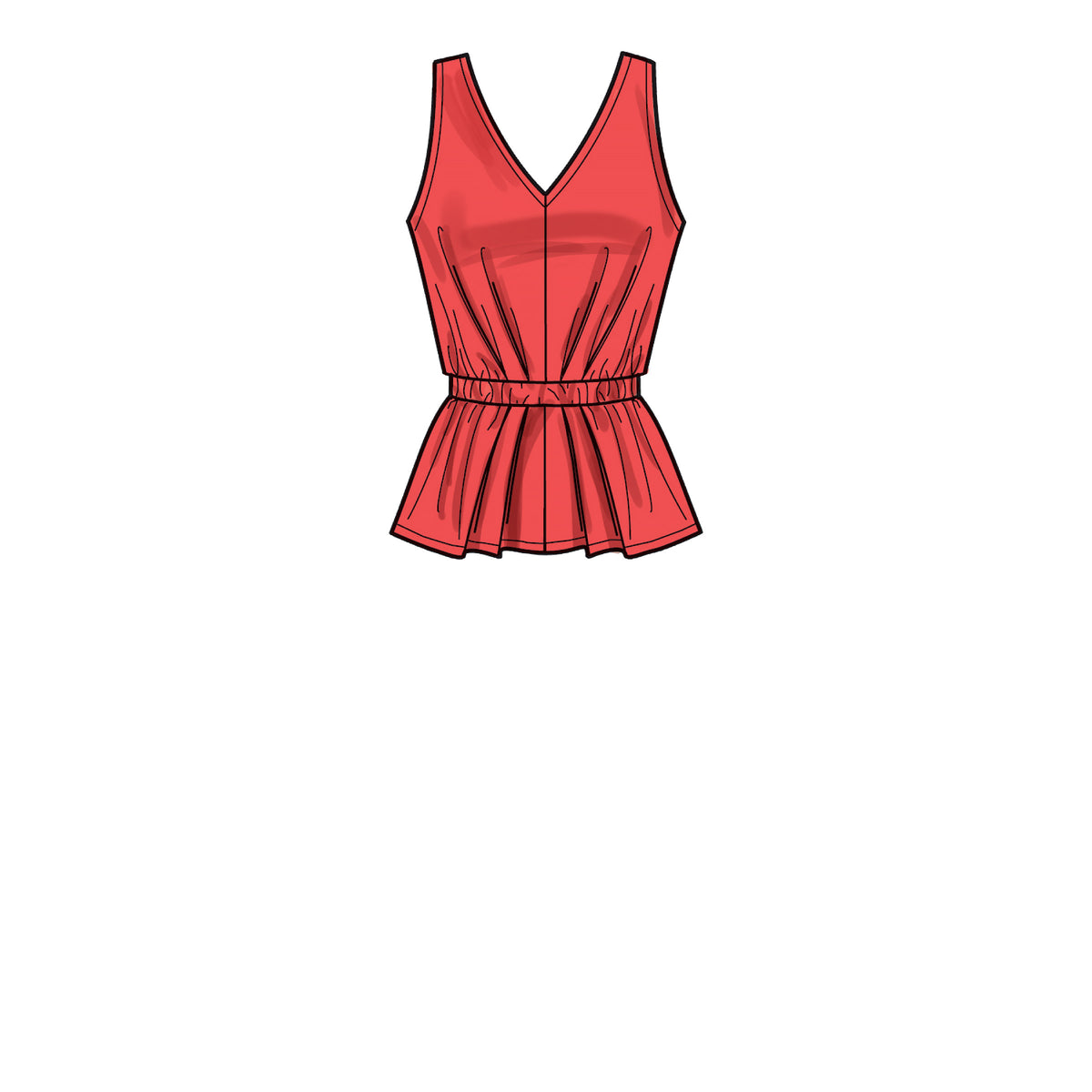 New Look N6668 sewing pattern envelope showing sleeveless top and flared skirt designs