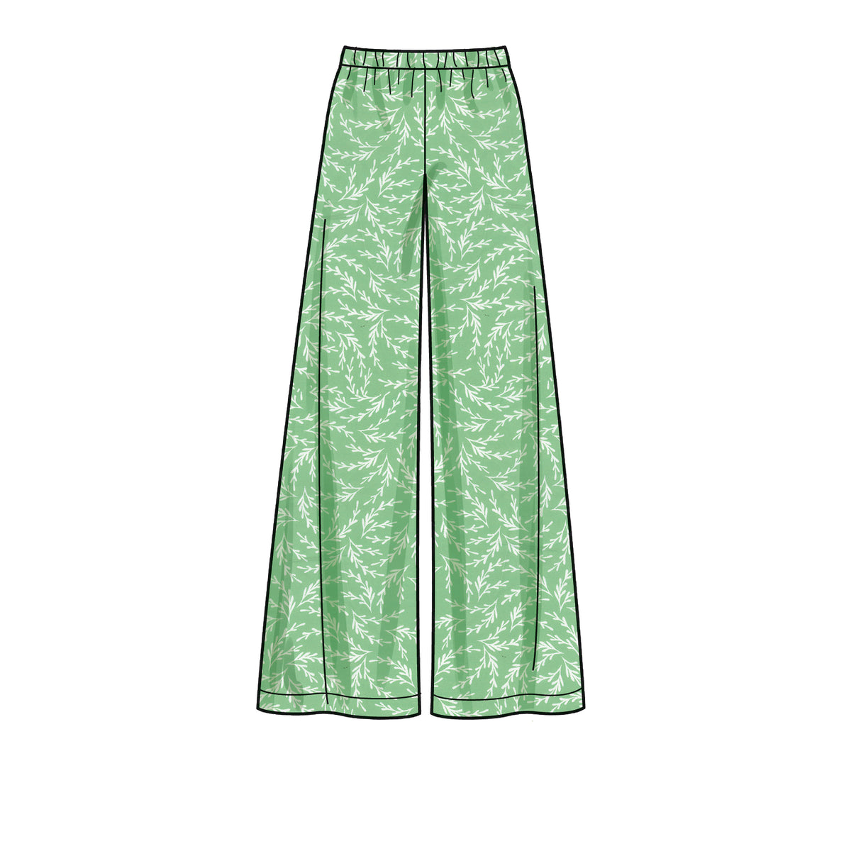 New Look N6677 sewing pattern envelope showing tie jacket and wide leg trousers designs