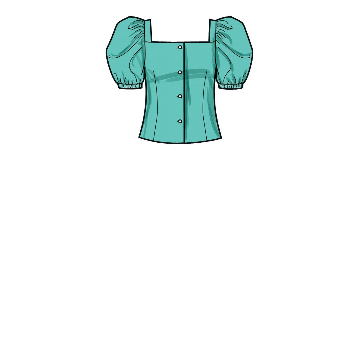 New Look N6678 sewing pattern envelope showing button-front top and trousers designs