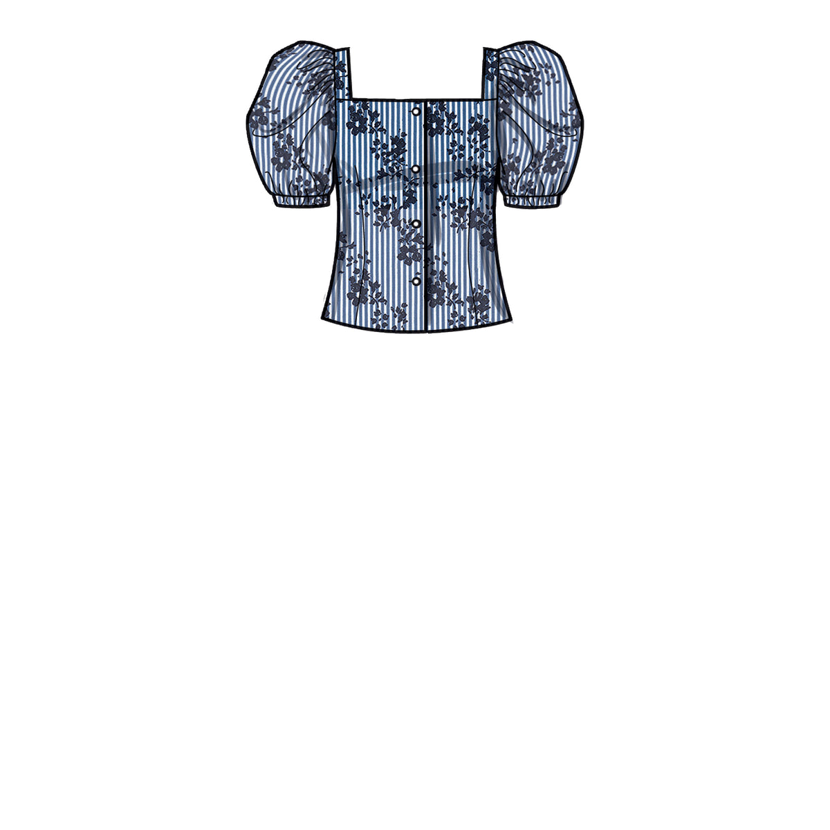New Look N6678 sewing pattern envelope showing button-front top and trousers designs