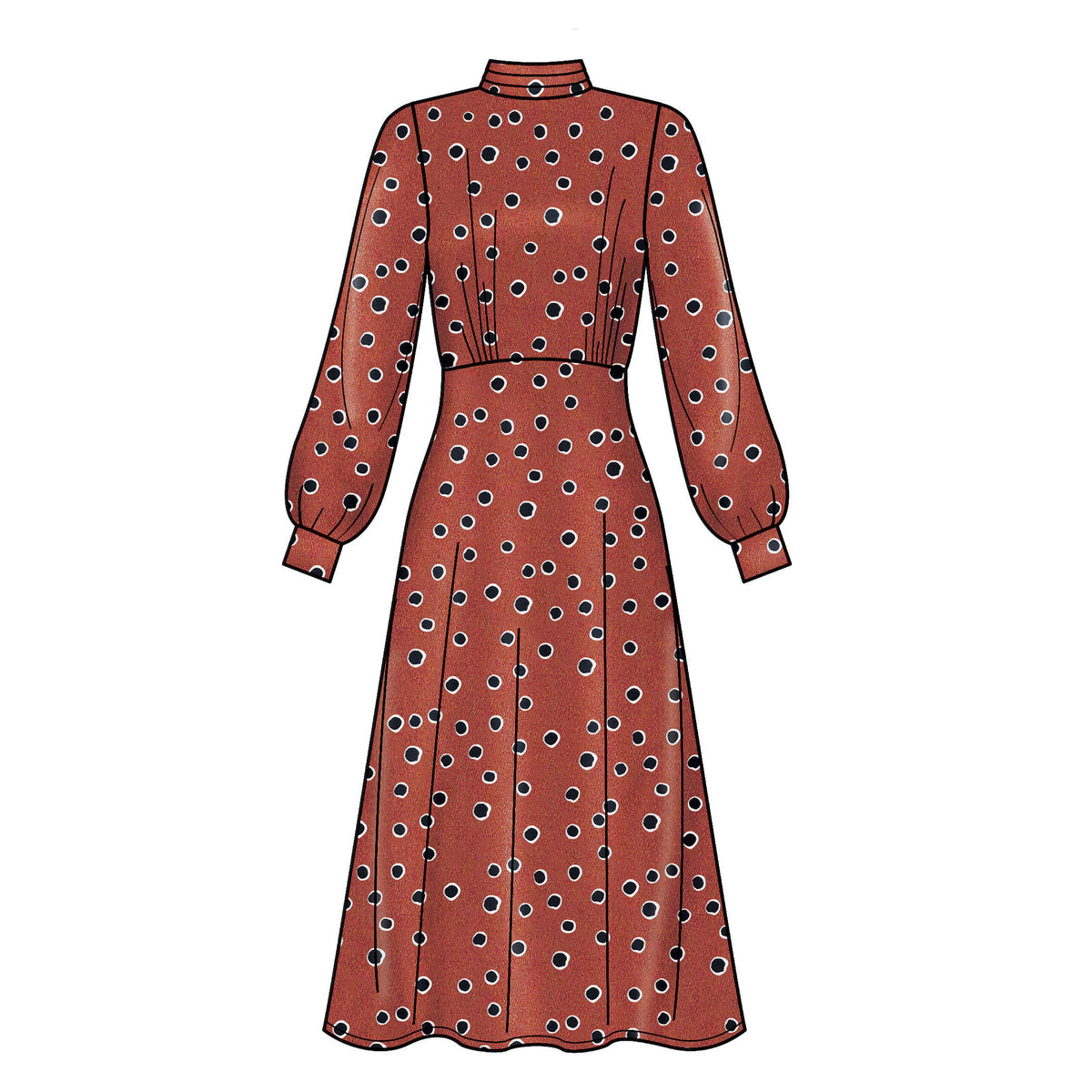 New Look N6682 sewing pattern envelope showing dresses with pleated neckband designs