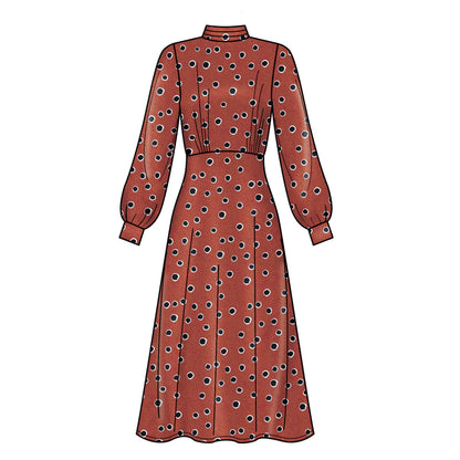 New Look N6682 sewing pattern envelope showing dresses with pleated neckband designs