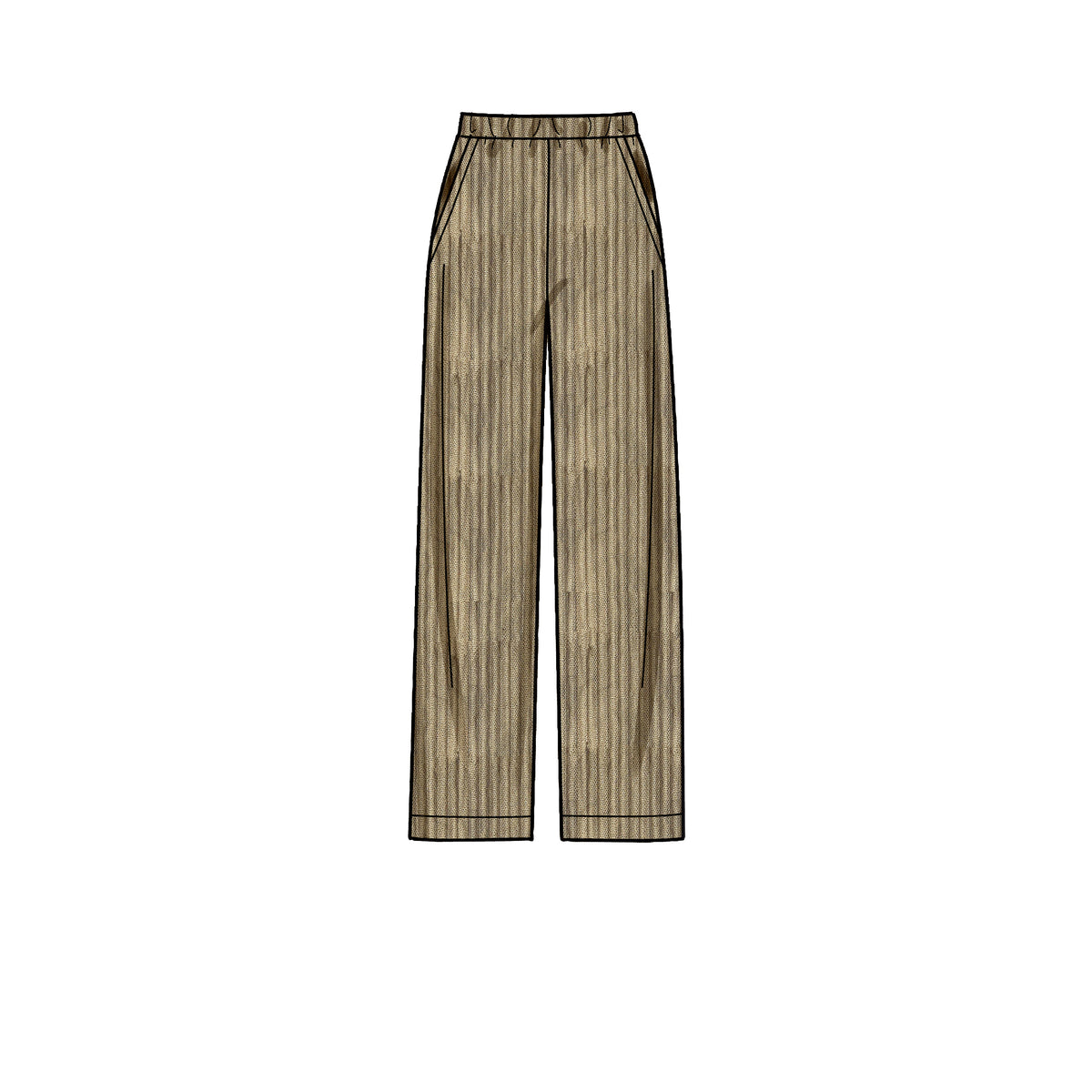 New Look N6691 sewing pattern envelope showing pull-on trousers with tie belt designs