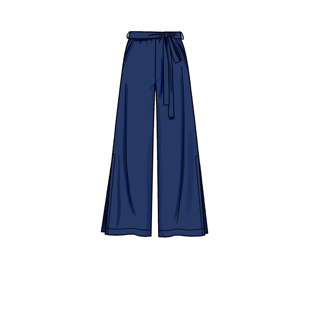 New Look N6691 sewing pattern envelope showing pull-on trousers with tie belt designs