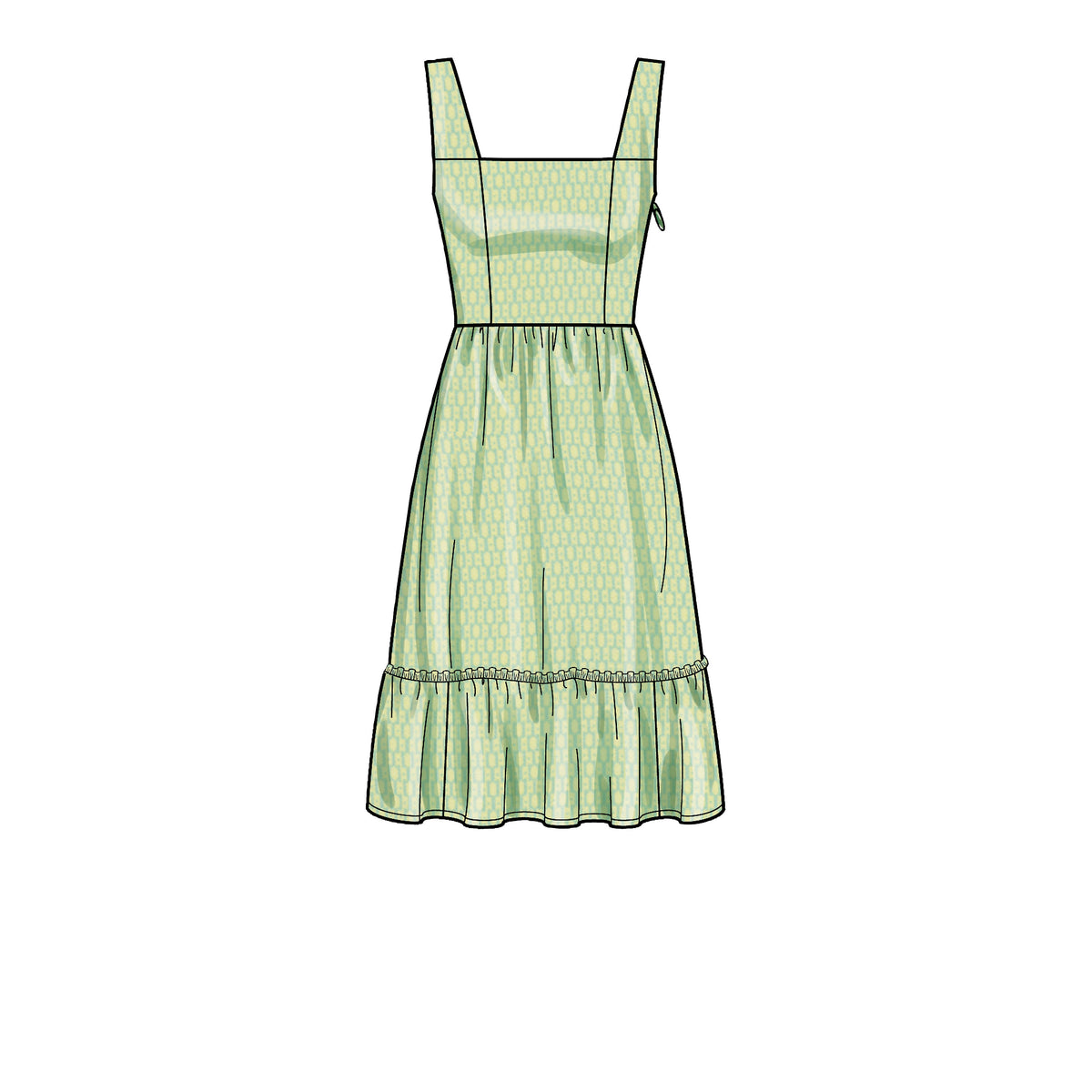 New Look N6692 sewing pattern envelope showing smocked back dresses designs