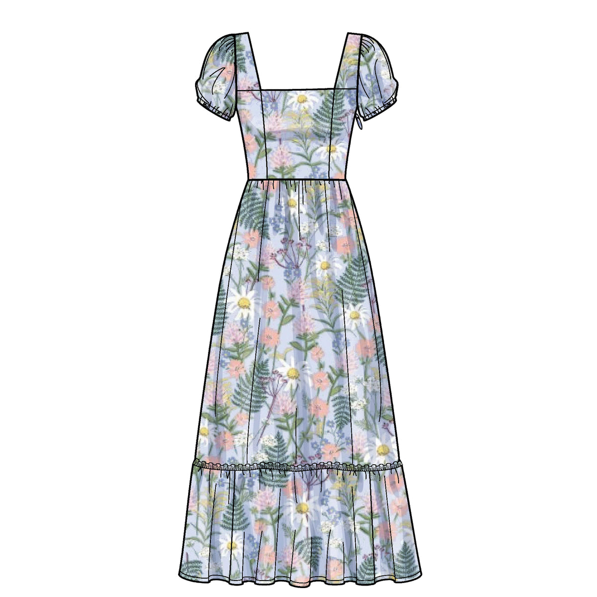New Look N6692 sewing pattern envelope showing smocked back dresses designs