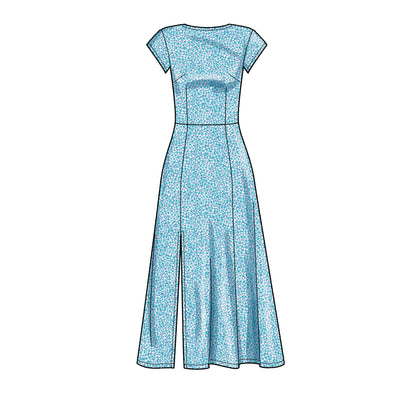 New Look N6696 sewing pattern envelope showing cap sleeve dresses designs