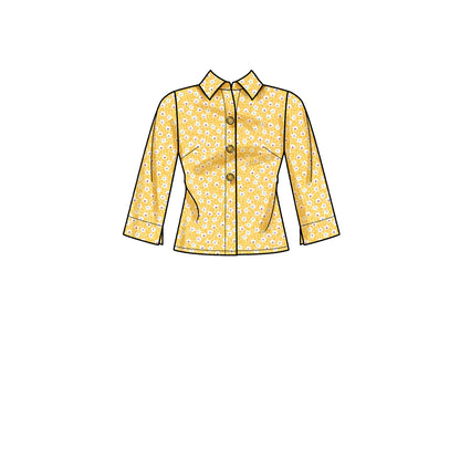New Look N6698 sewing pattern envelope showing tops designs
