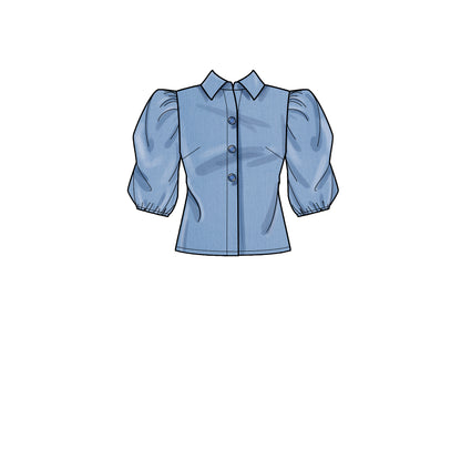 New Look N6698 sewing pattern envelope showing tops designs