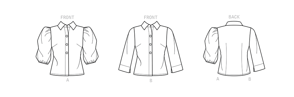 New Look N6698 sewing pattern envelope showing tops designs