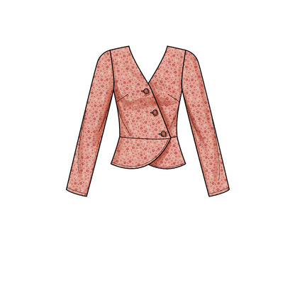 New Look N6700 sewing pattern envelope showing wrap tops designs