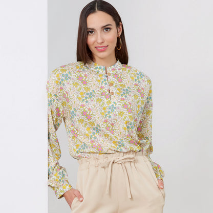 New Look N6704 sewing pattern envelope showing stand collar top