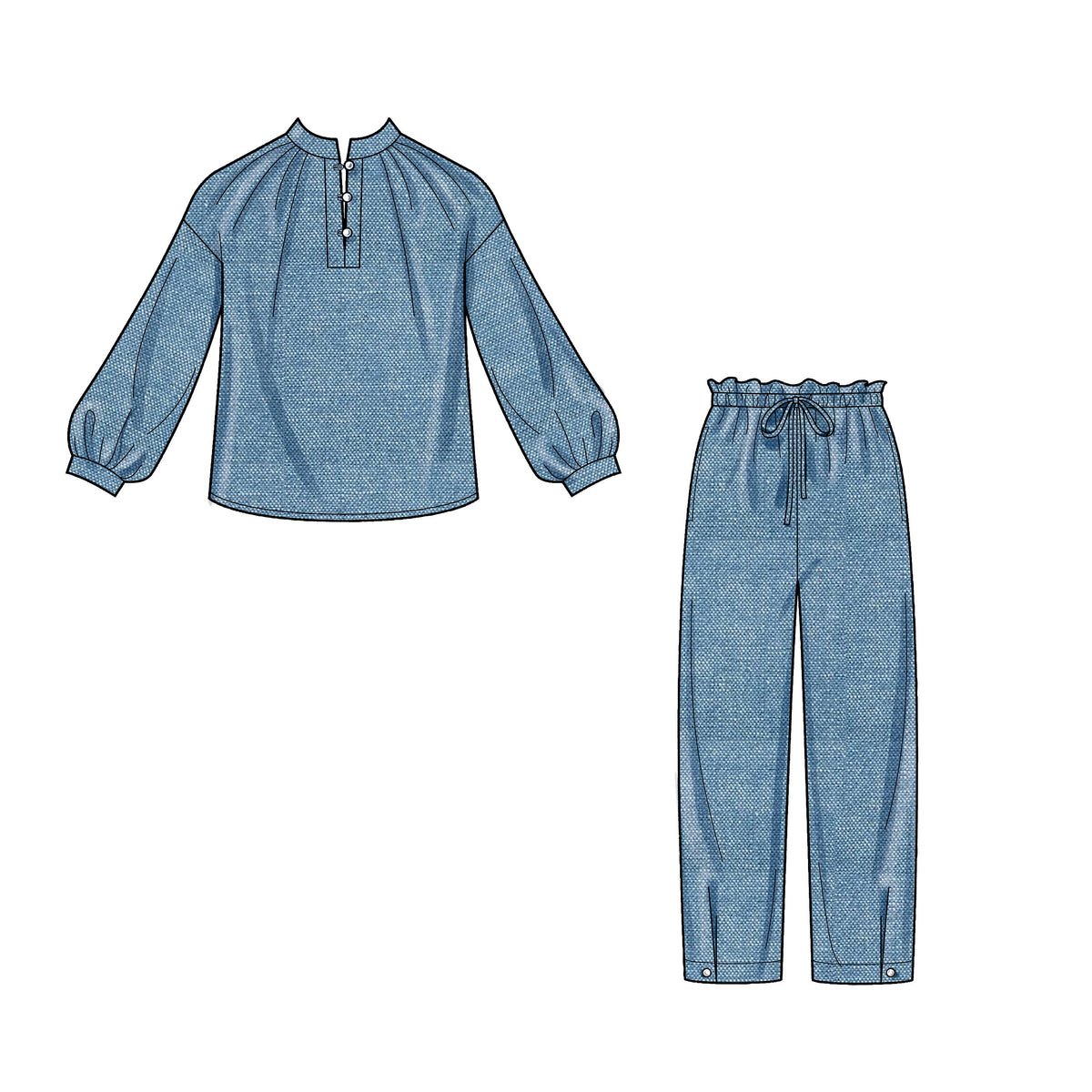 New Look N6704 sewing pattern envelope showing stand collar top