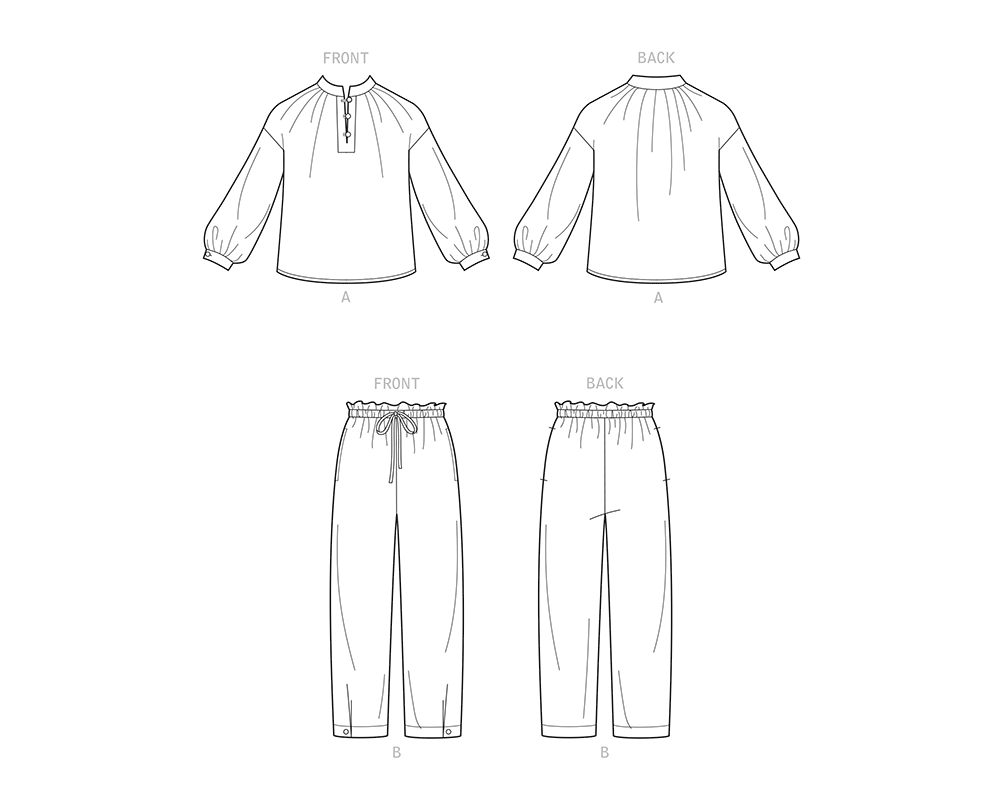 New Look N6704 sewing pattern envelope showing stand collar top