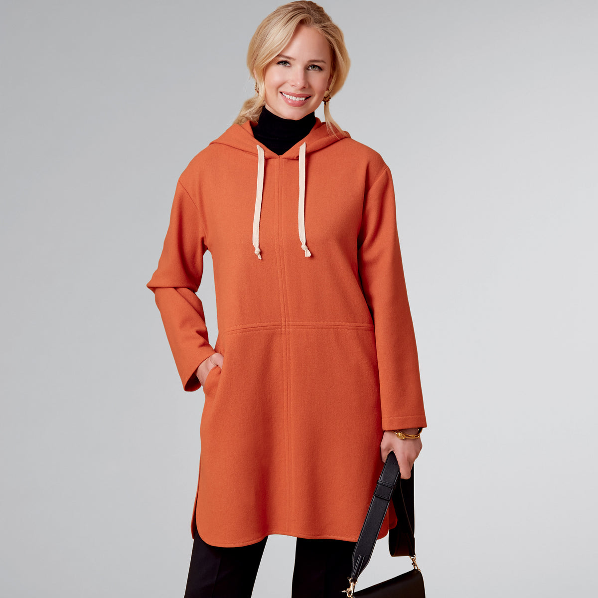 New Look N6706 sewing pattern envelope showing poncho with or without hood
