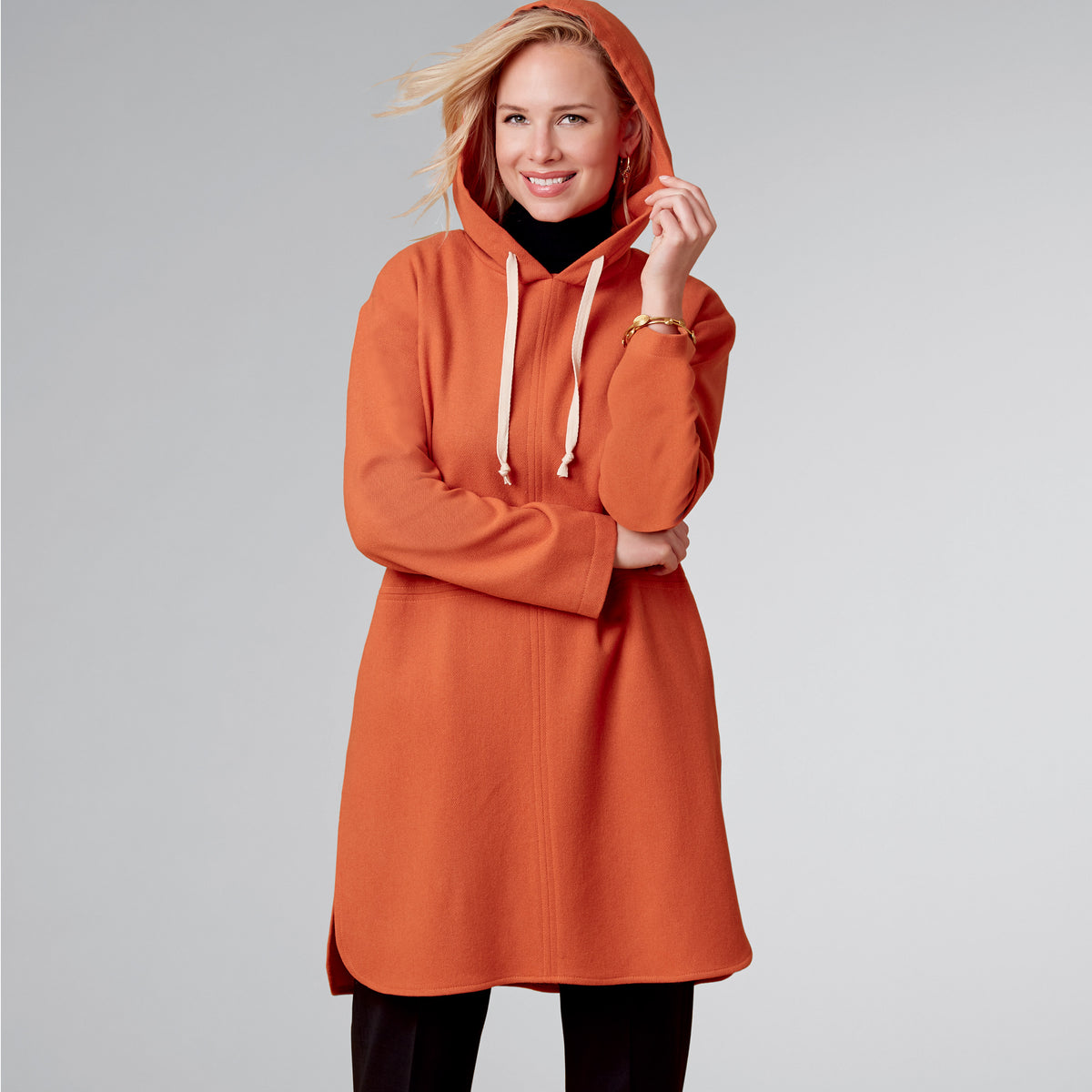 New Look N6706 sewing pattern envelope showing poncho with or without hood