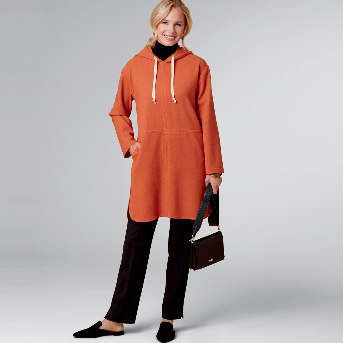 New Look N6706 sewing pattern envelope showing poncho with or without hood
