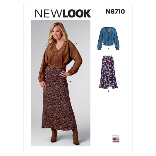 New Look N6710 sewing pattern envelope showing zip front jacket