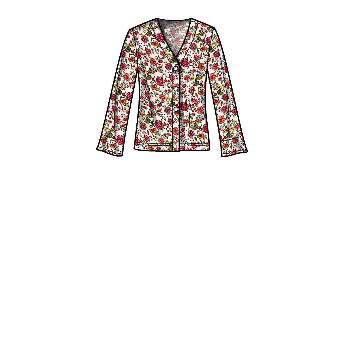 New Look N6711 sewing pattern envelope showing v-neck knit cardigan