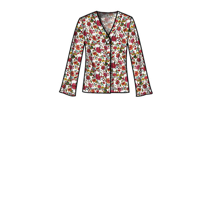 New Look N6711 sewing pattern envelope showing v-neck knit cardigan