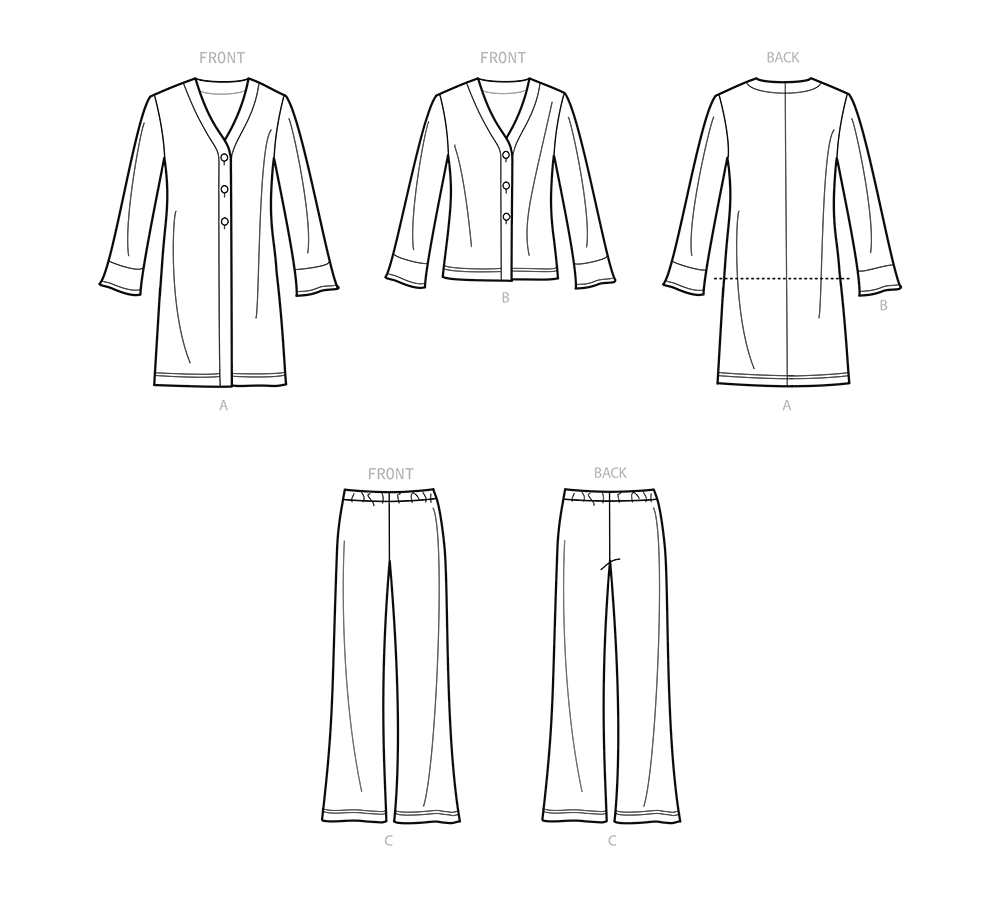 New Look N6711 sewing pattern envelope showing v-neck knit cardigan