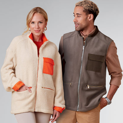 New Look N6713 sewing pattern envelope showing jacket and vest