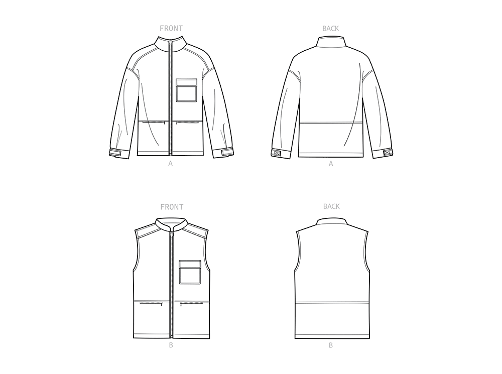 New Look N6713 sewing pattern envelope showing jacket and vest