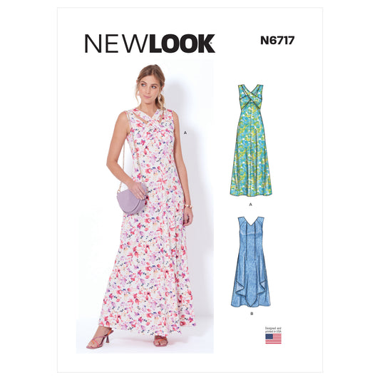 New Look N6717 sewing pattern envelope showing stretch knit dress