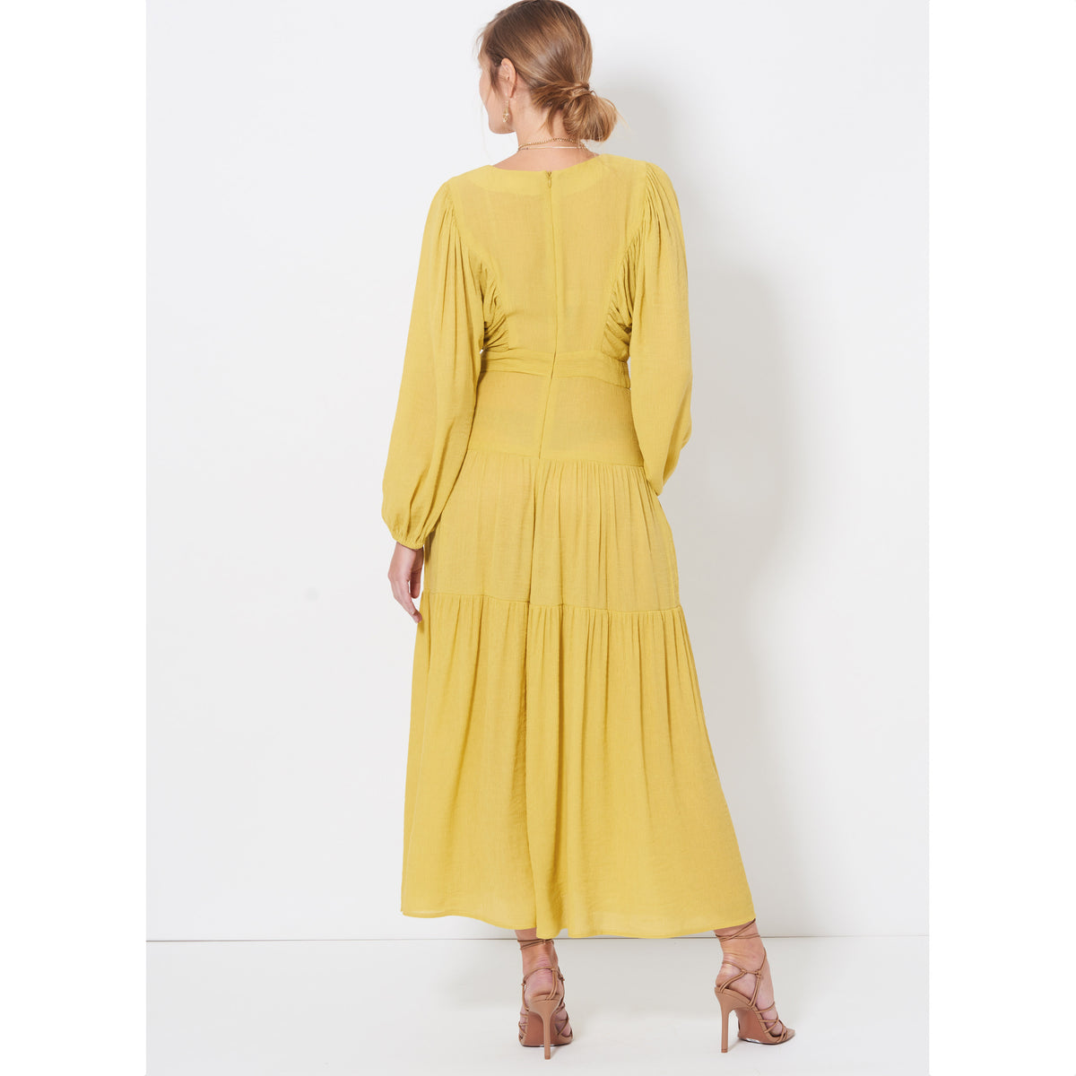 New Look N6718 sewing pattern envelope showing balloon sleeve midi dress
