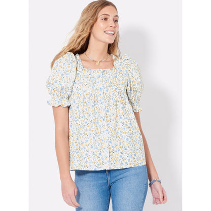 New Look N6719 sewing pattern envelope showing square neck button front top