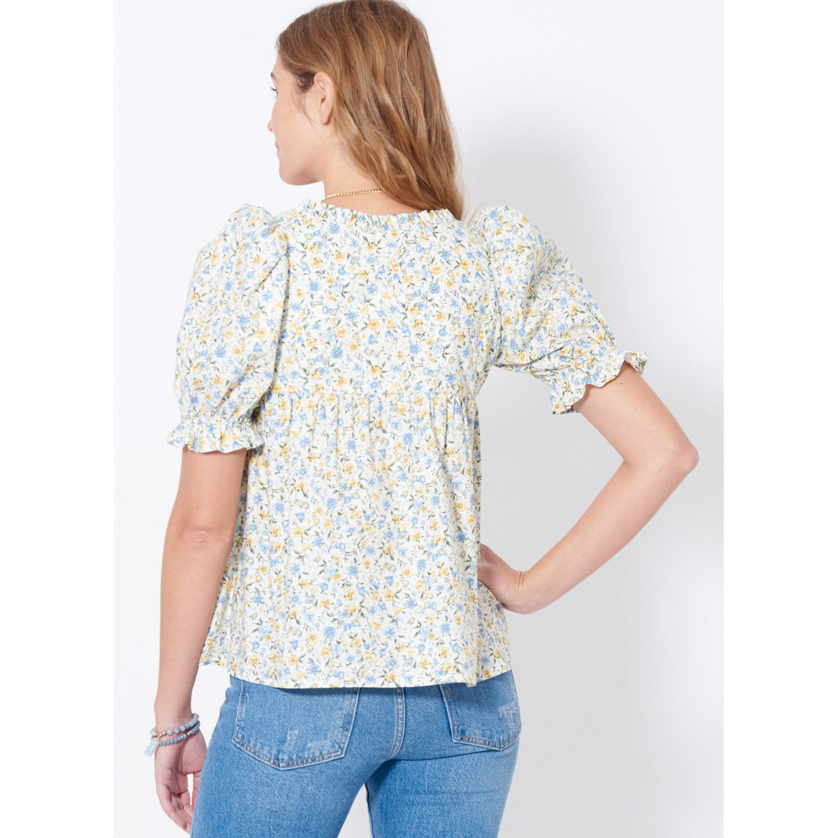 New Look N6719 sewing pattern envelope showing square neck button front top