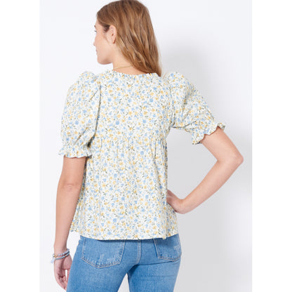 New Look N6719 sewing pattern envelope showing square neck button front top