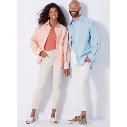 New Look N6724 sewing pattern envelope showing relaxed fit shirt